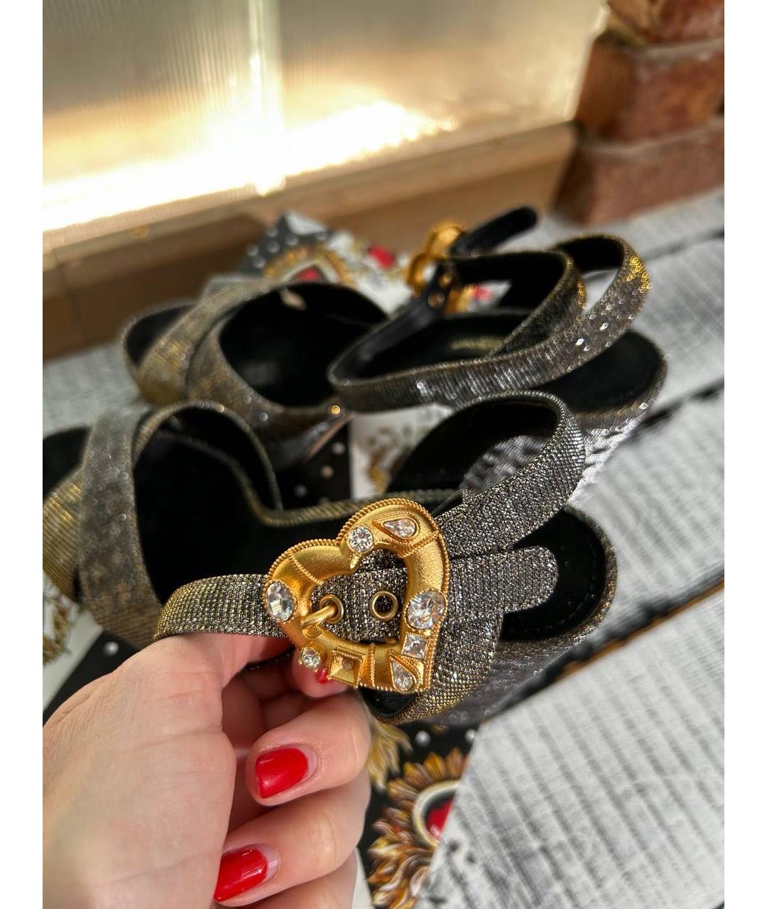 DOLCE&GABBANA Серые босоножки, фото 5