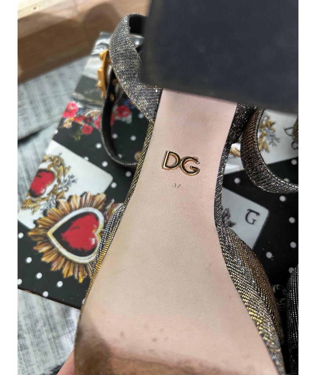 DOLCE&GABBANA Серые босоножки, фото 8