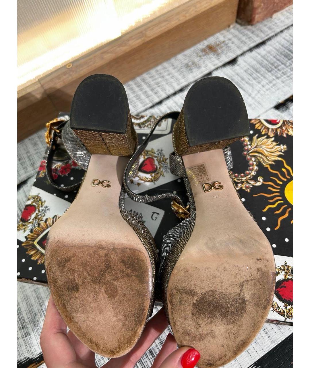 DOLCE&GABBANA Серые босоножки, фото 7