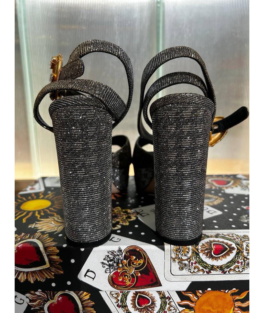 DOLCE&GABBANA Серые босоножки, фото 4