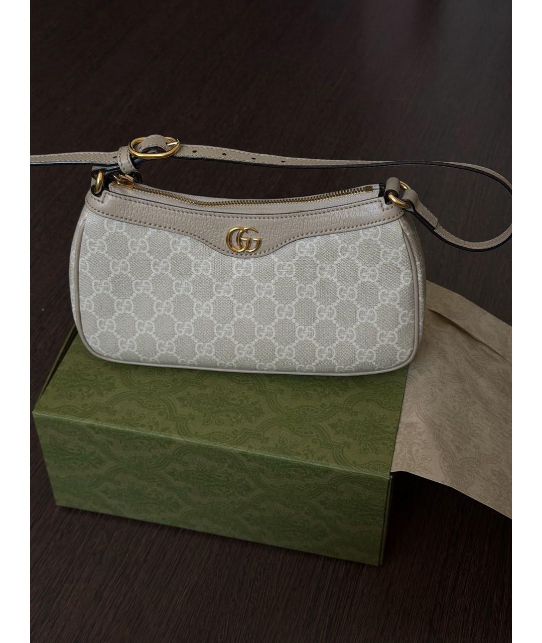 GUCCI Бежевая сумка с короткими ручками, фото 6