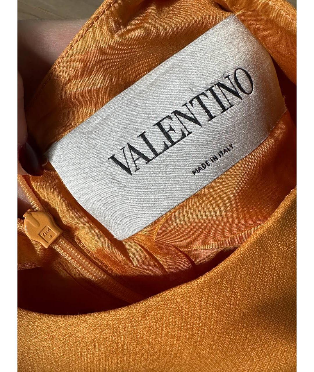 VALENTINO Горчичное шерстяное вечернее платье, фото 3
