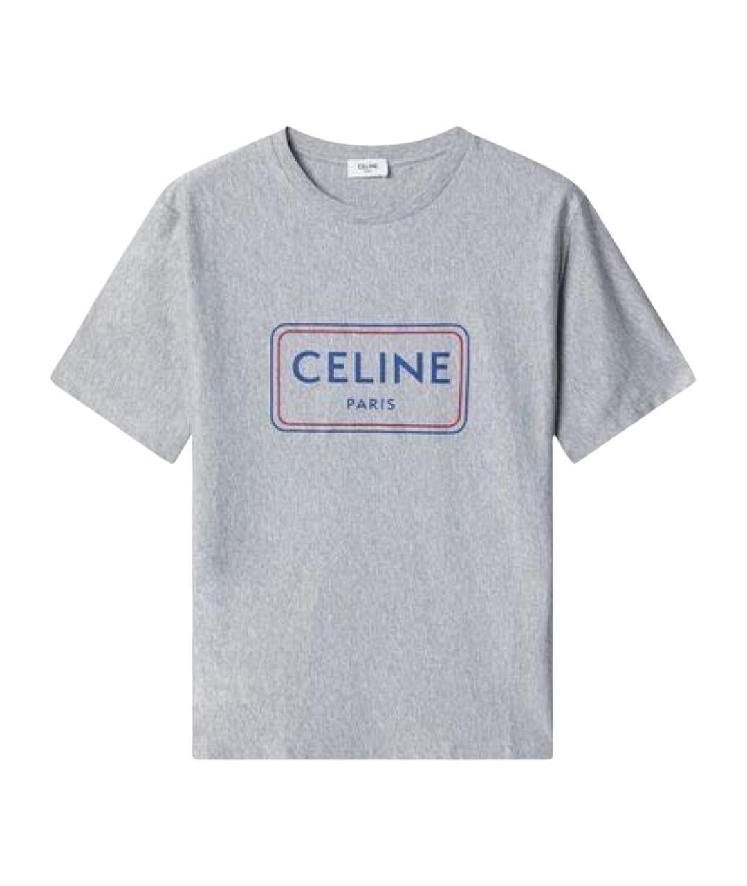CELINE Серая хлопковая футболка, фото 1