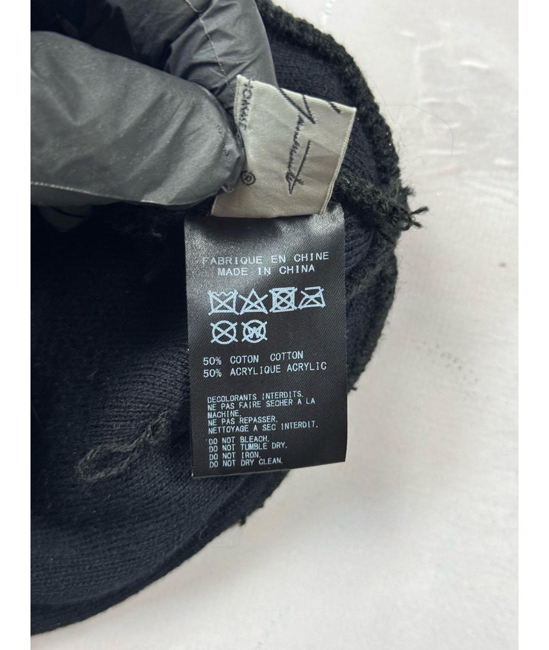 YOHJI YAMAMOTO Черная шапка, фото 4
