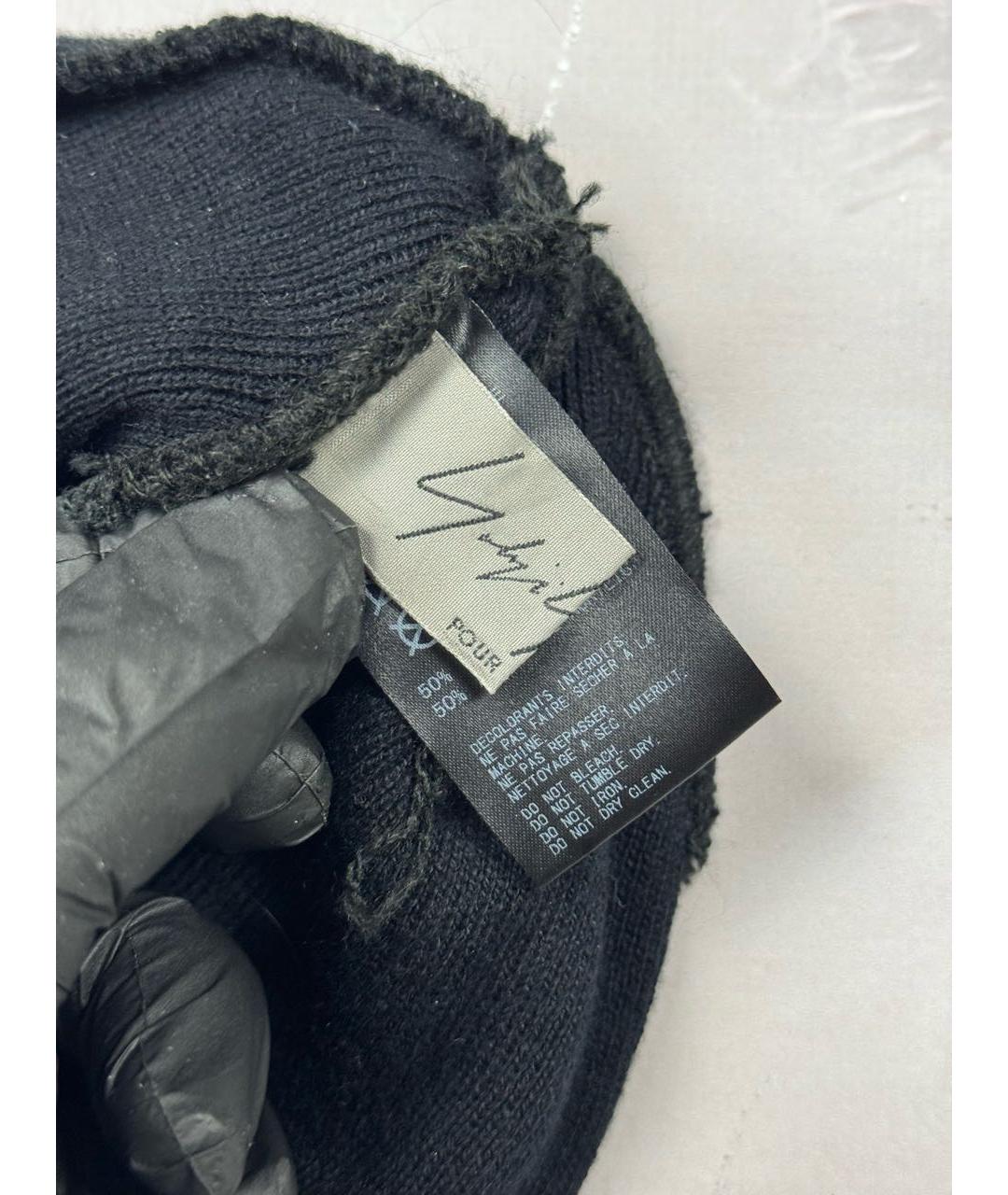 YOHJI YAMAMOTO Черная шапка, фото 6