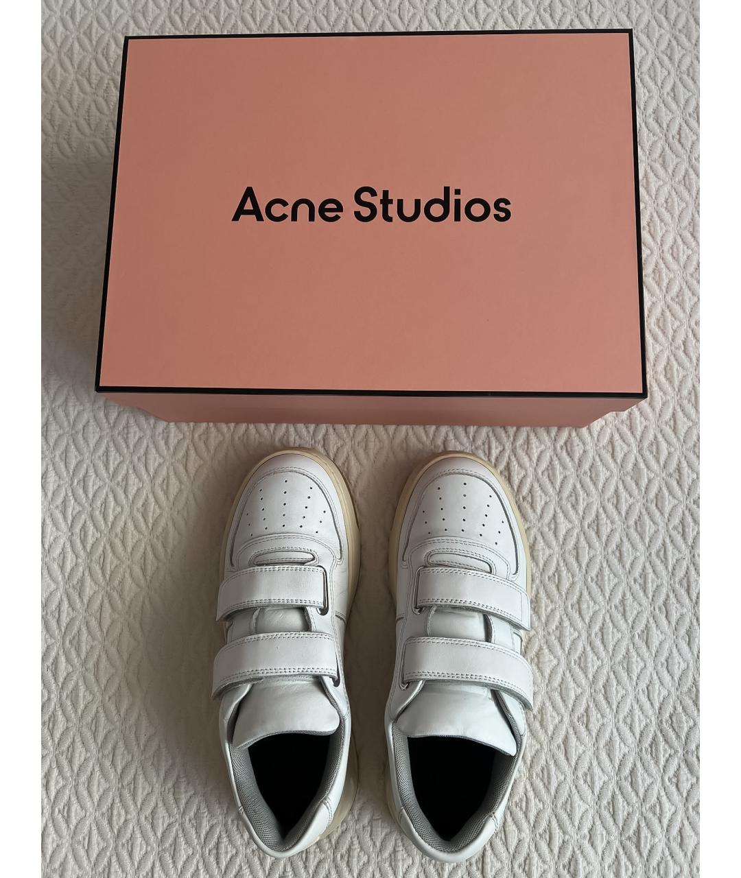ACNE STUDIOS Белые кожаные кеды, фото 7
