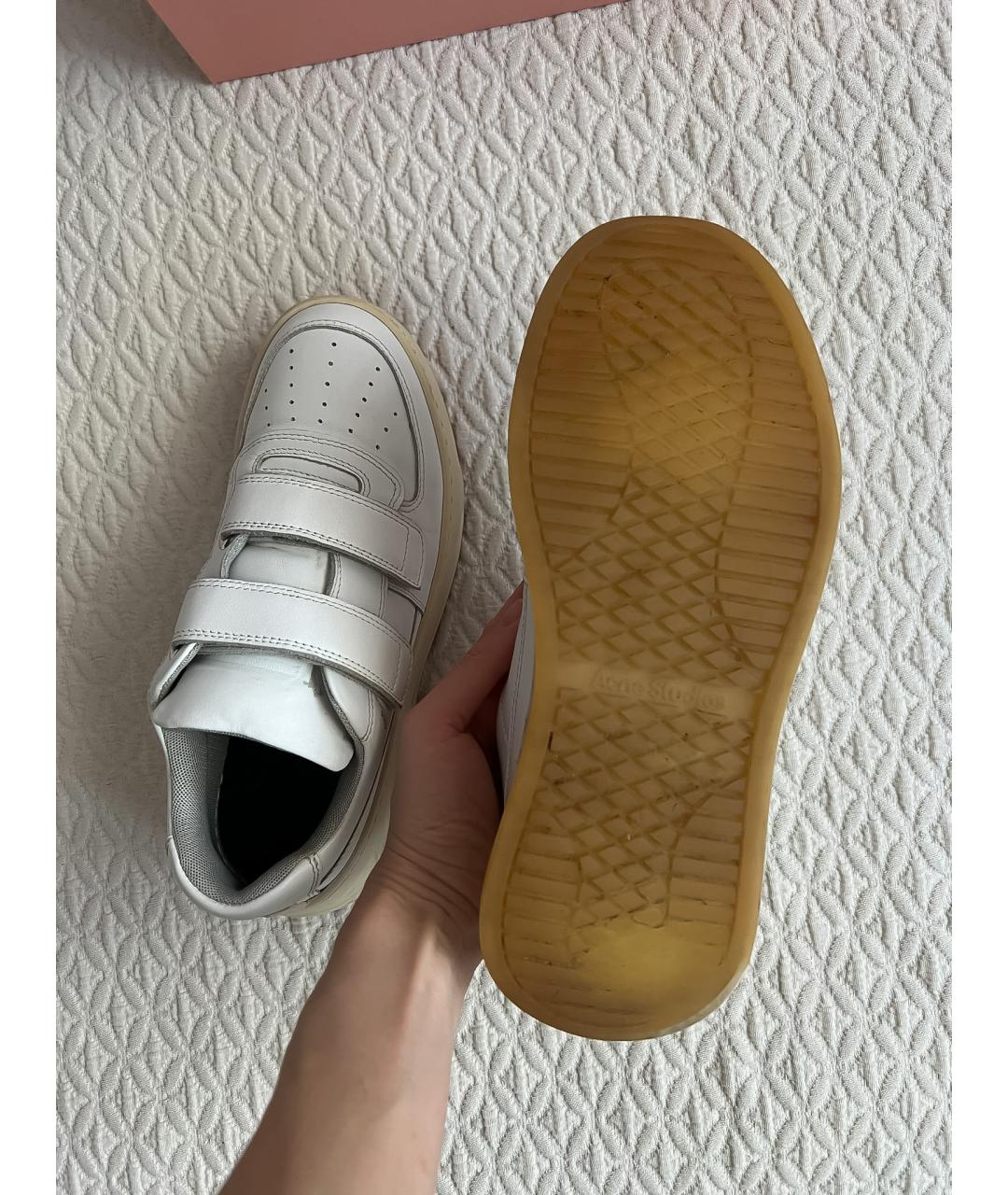 ACNE STUDIOS Белые кожаные кеды, фото 9