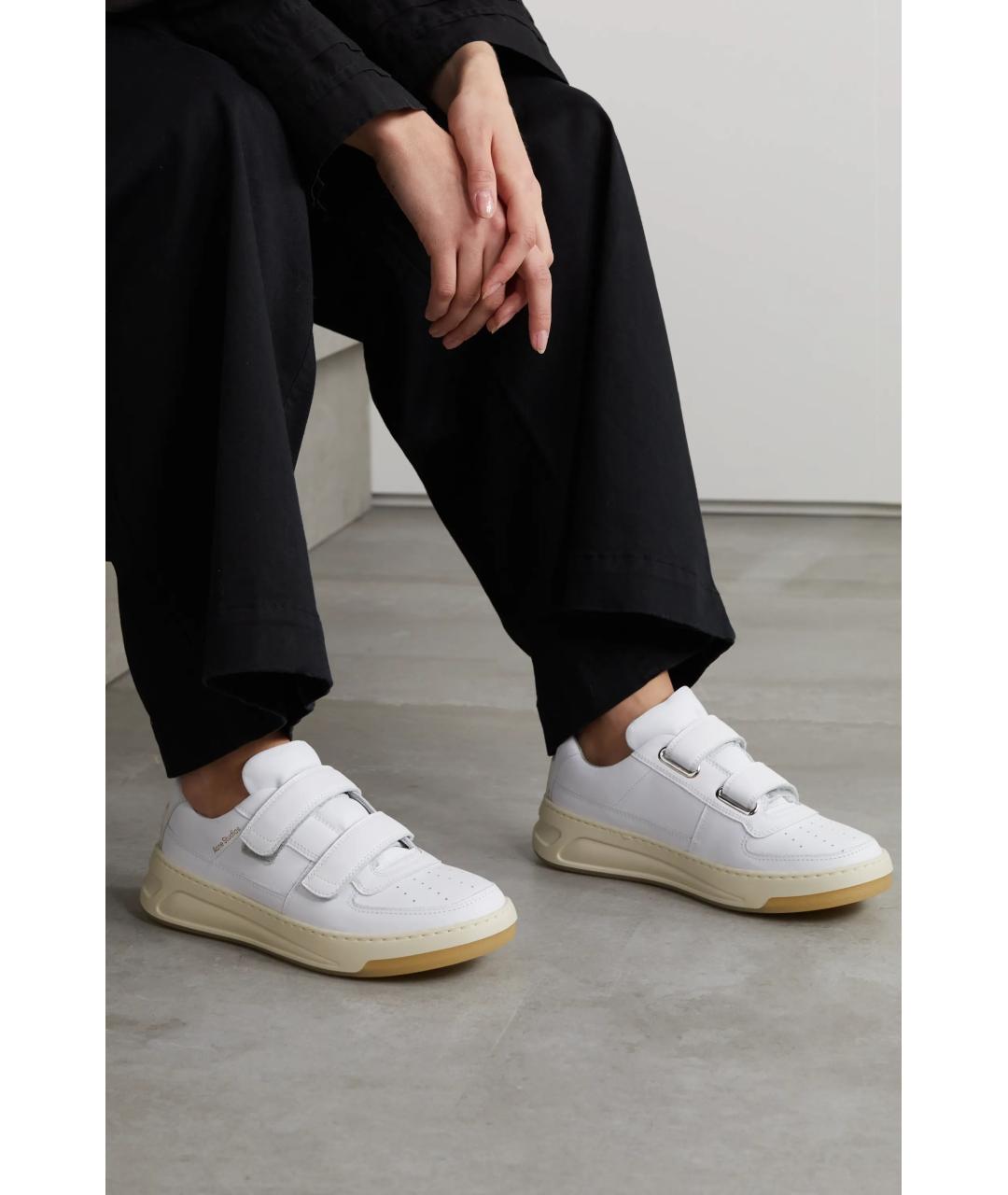 ACNE STUDIOS Белые кожаные кеды, фото 4