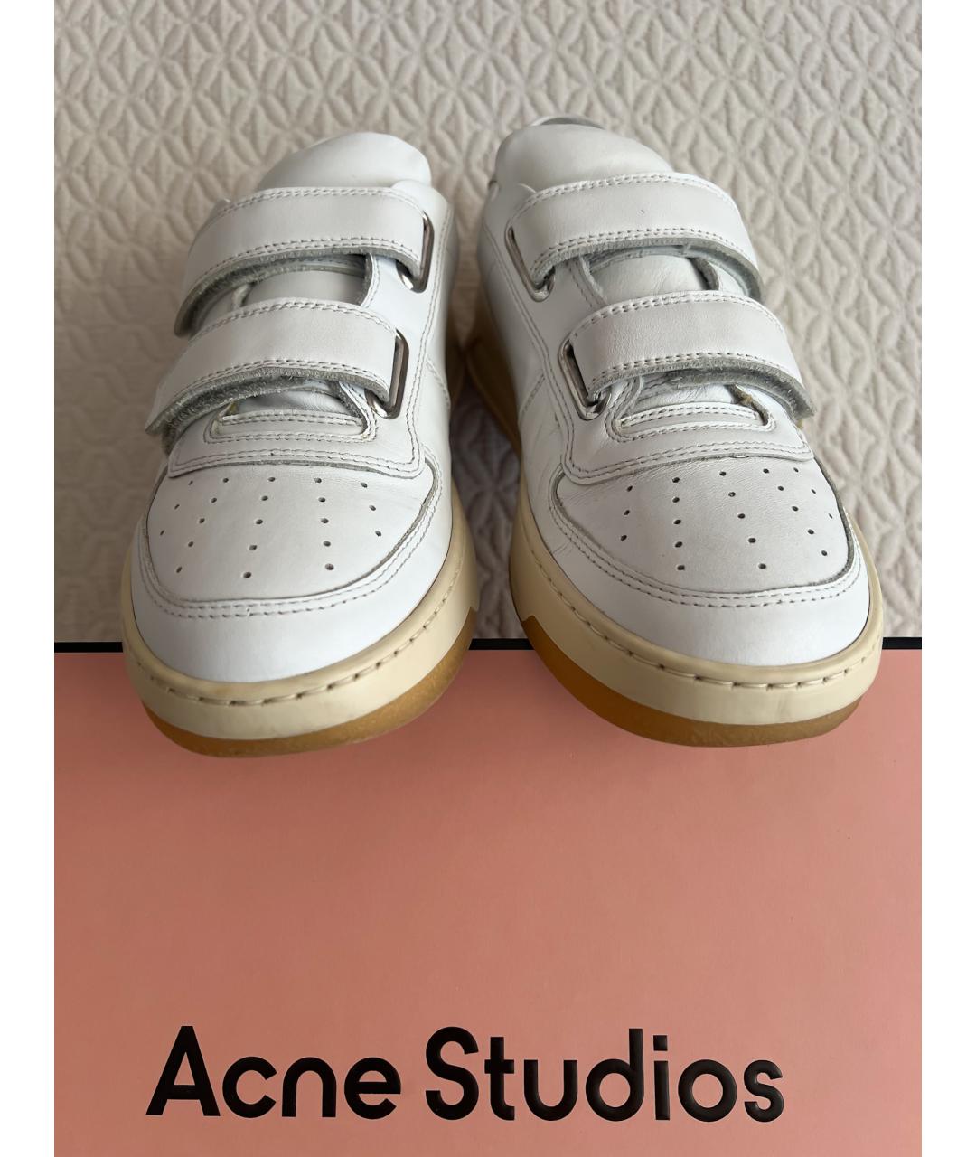 ACNE STUDIOS Белые кожаные кеды, фото 5