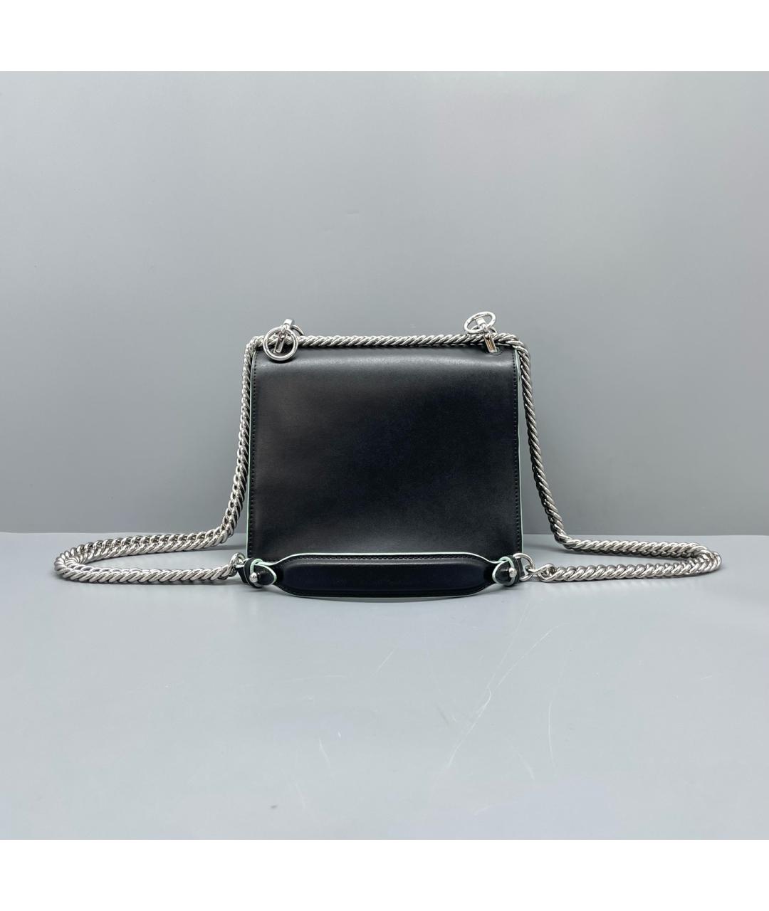 FENDI Черная кожаная сумка через плечо, фото 3