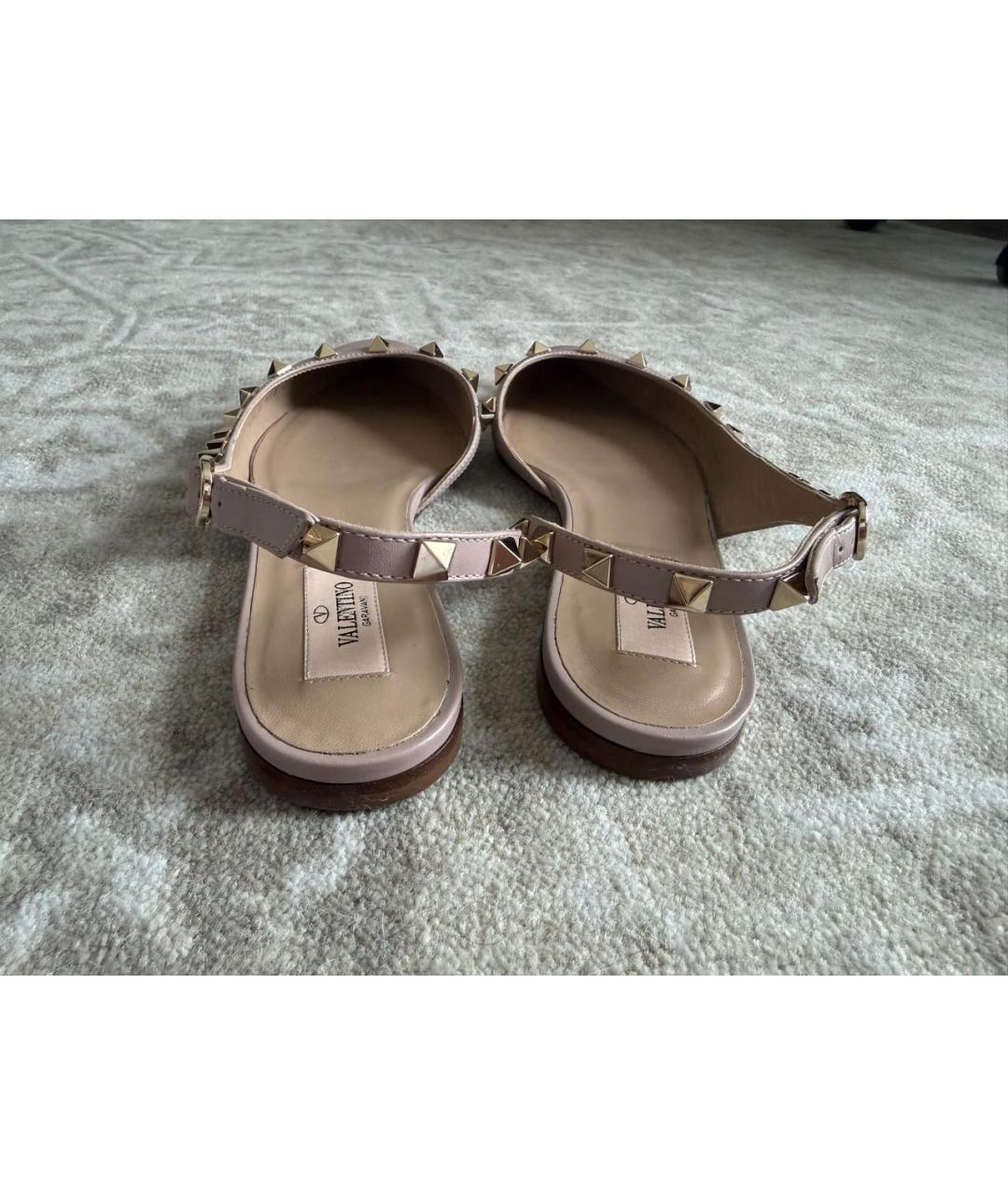 VALENTINO Розовые кожаные балетки, фото 4