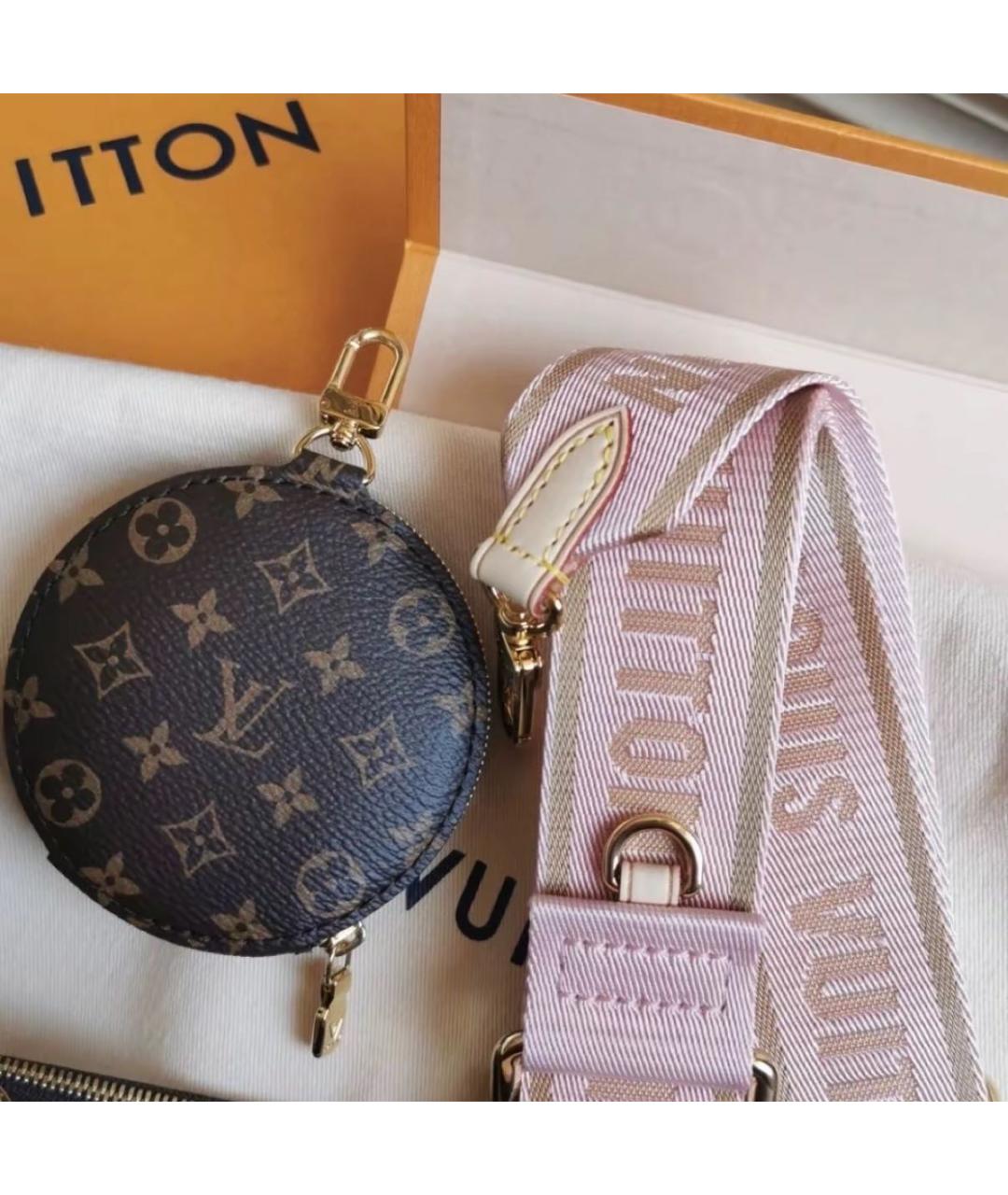 LOUIS VUITTON Коричневая кожаная сумка через плечо, фото 3