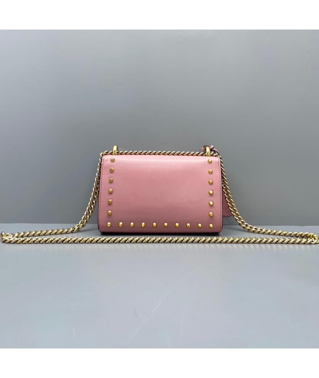 GUCCI Розовая кожаная сумка через плечо, фото 3