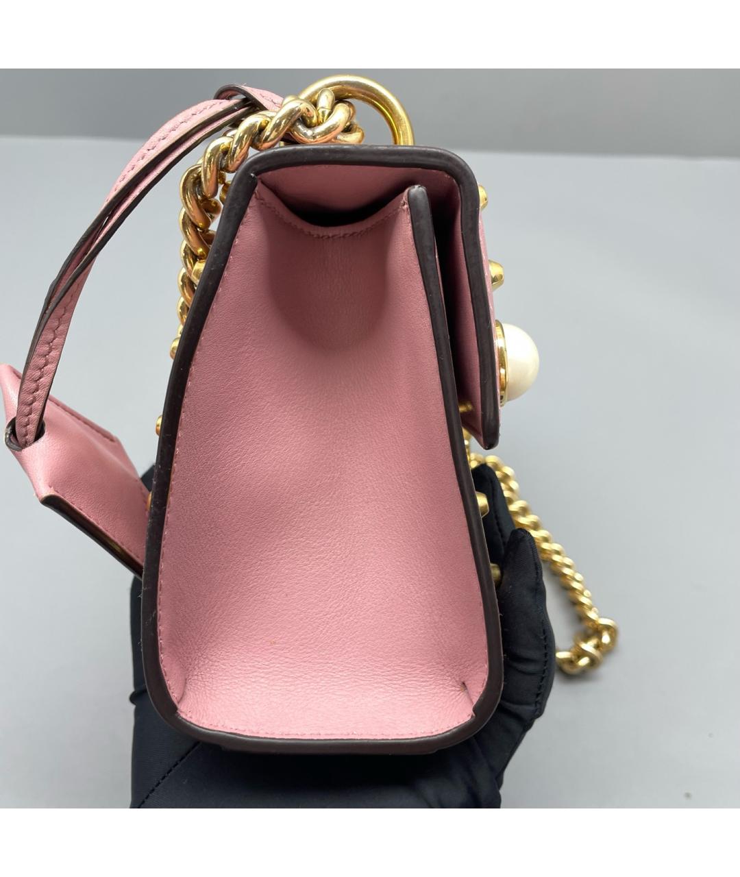 GUCCI Розовая кожаная сумка через плечо, фото 7