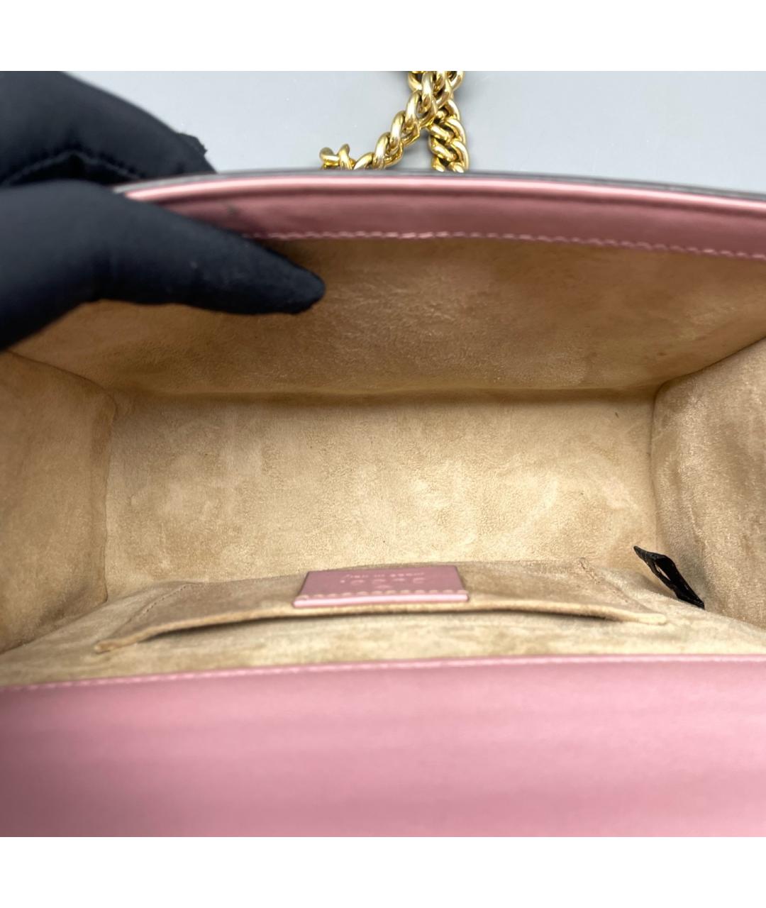 GUCCI Розовая кожаная сумка через плечо, фото 4
