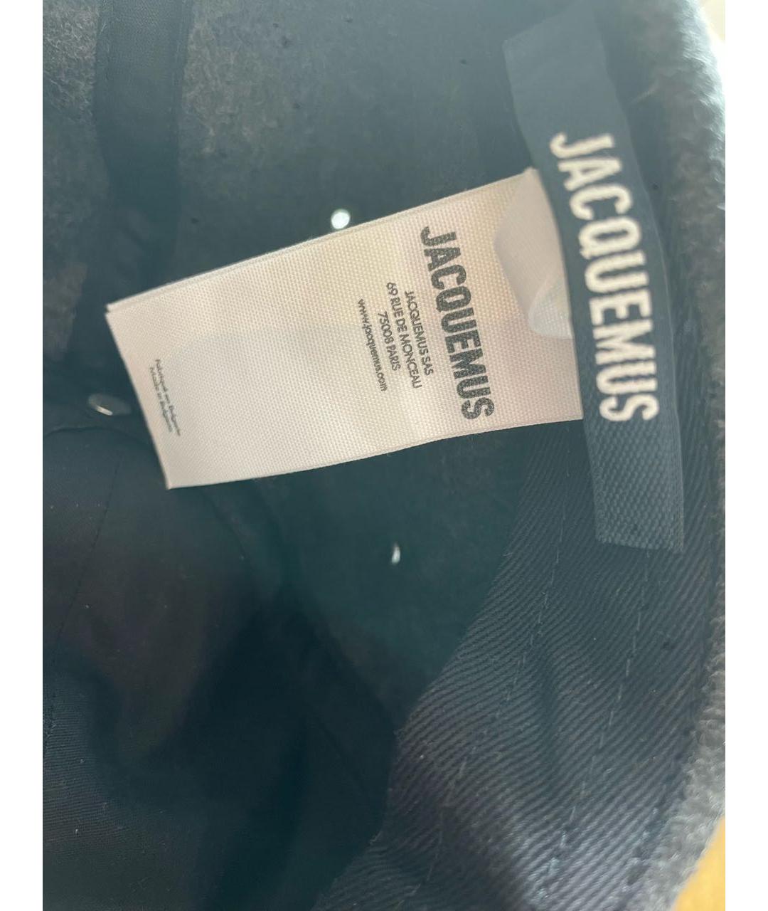 JACQUEMUS Антрацитовая шерстяная кепка, фото 5