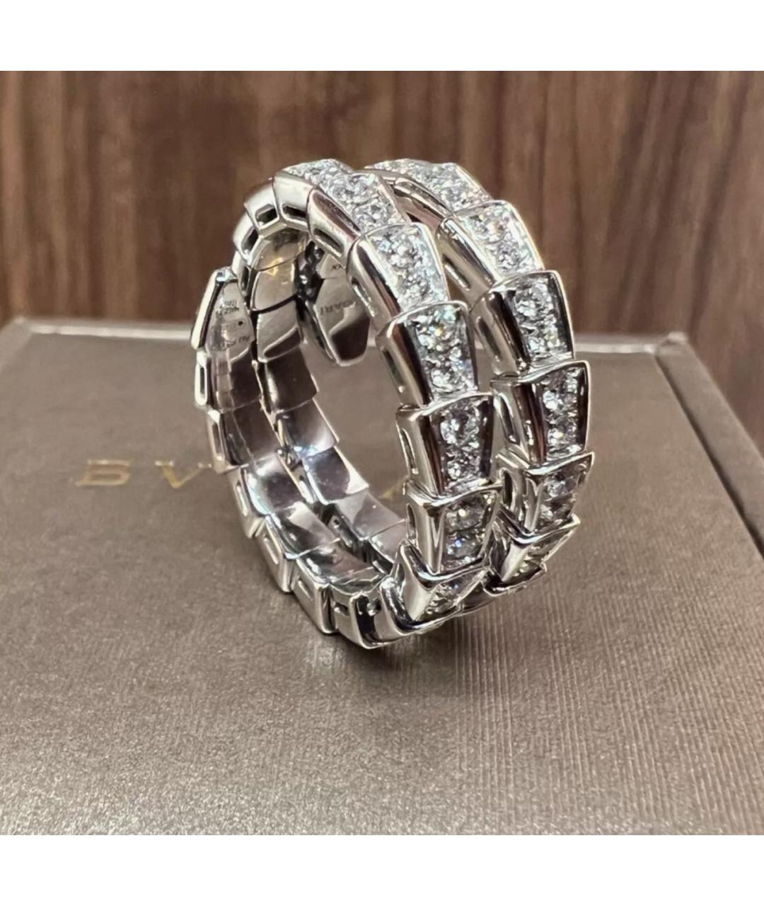 BVLGARI Серебряное кольцо из белого золота, фото 4