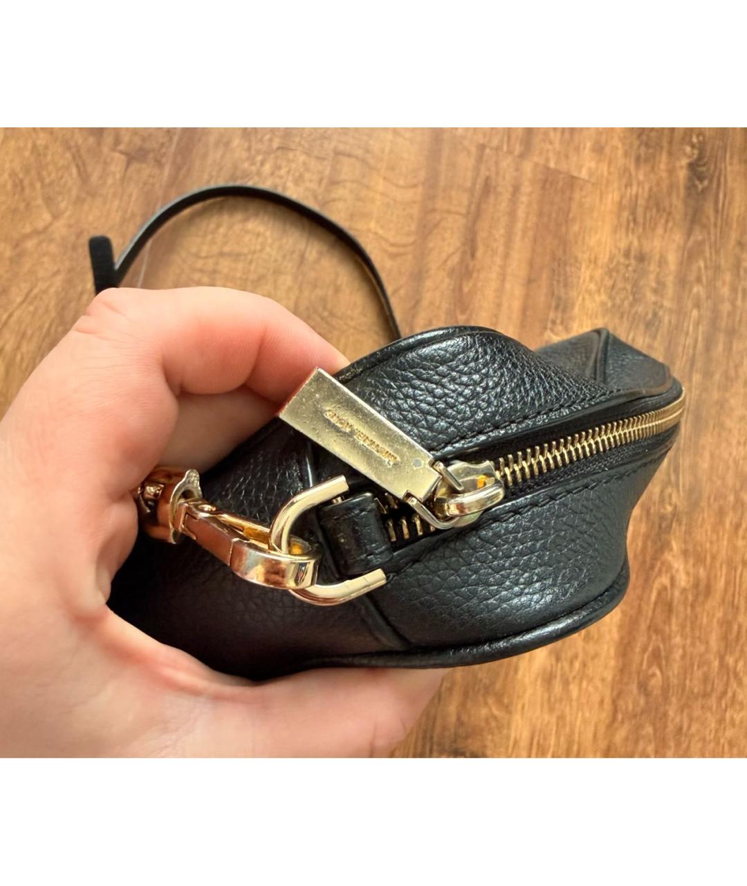 MICHAEL KORS Черная кожаная сумка через плечо, фото 7