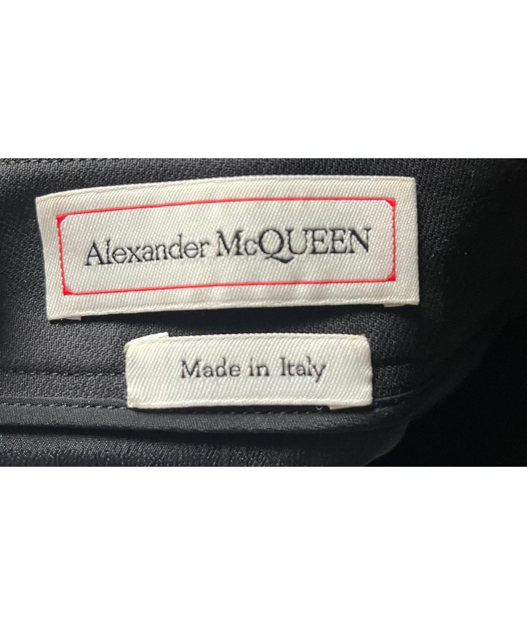 ALEXANDER MCQUEEN Черная вискозная юбка миди, фото 5