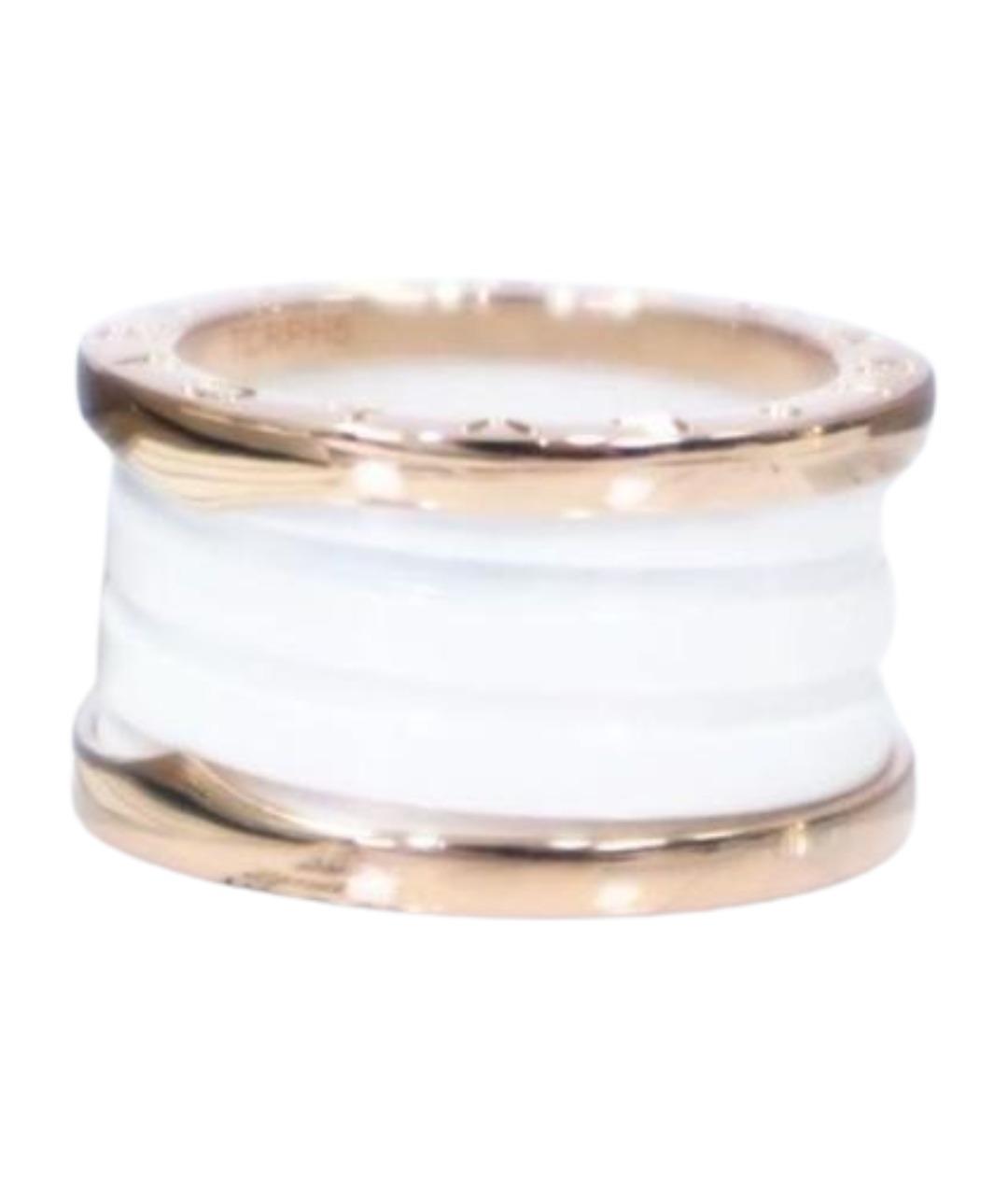 BVLGARI Белое кольцо из розового золота, фото 1