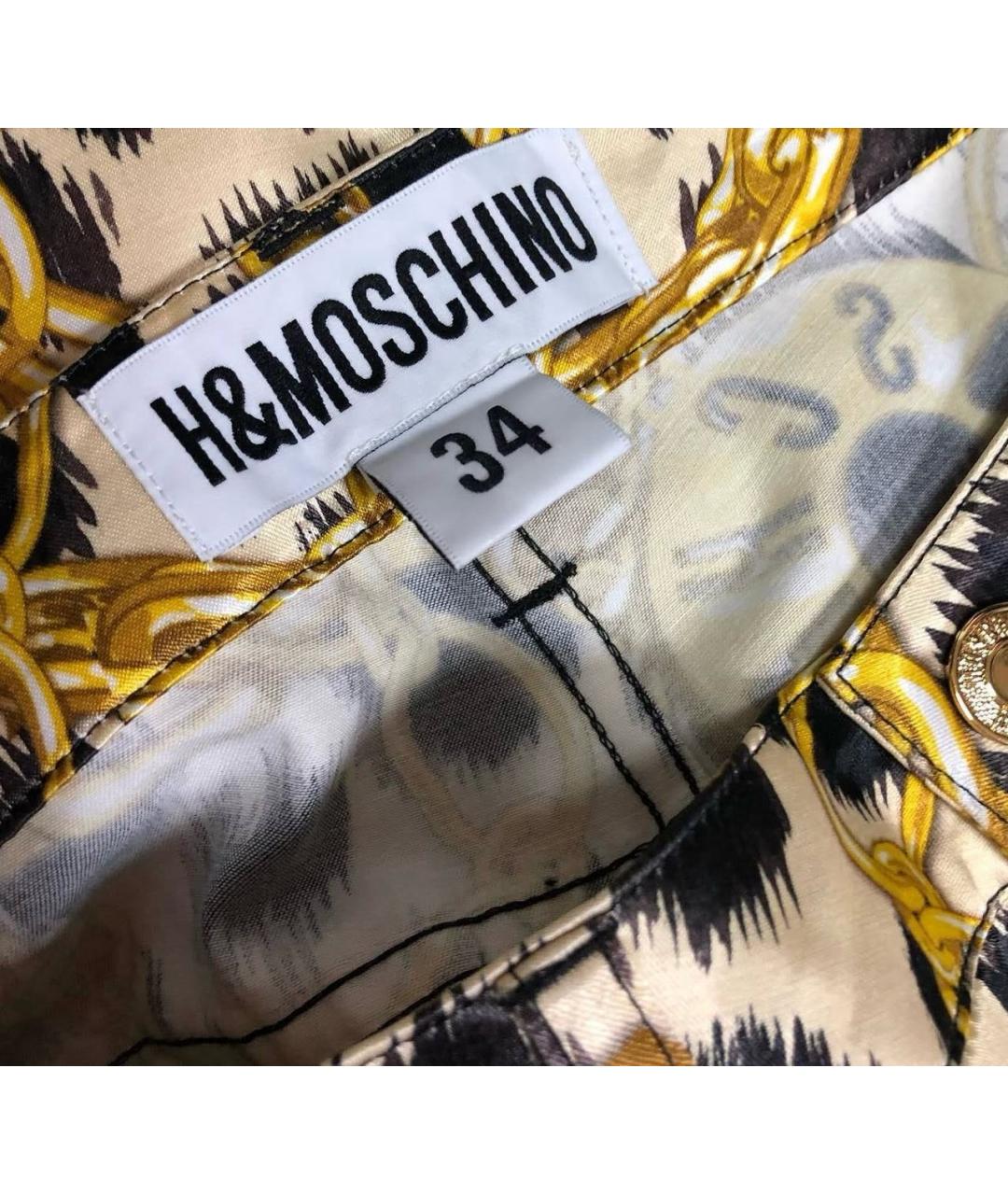 MOSCHINO Мульти атласные брюки узкие, фото 3