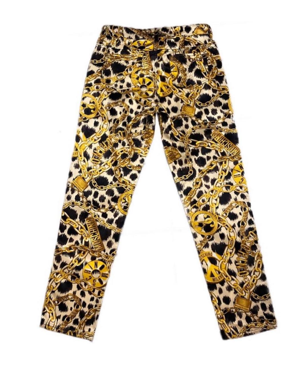 MOSCHINO Мульти атласные брюки узкие, фото 2