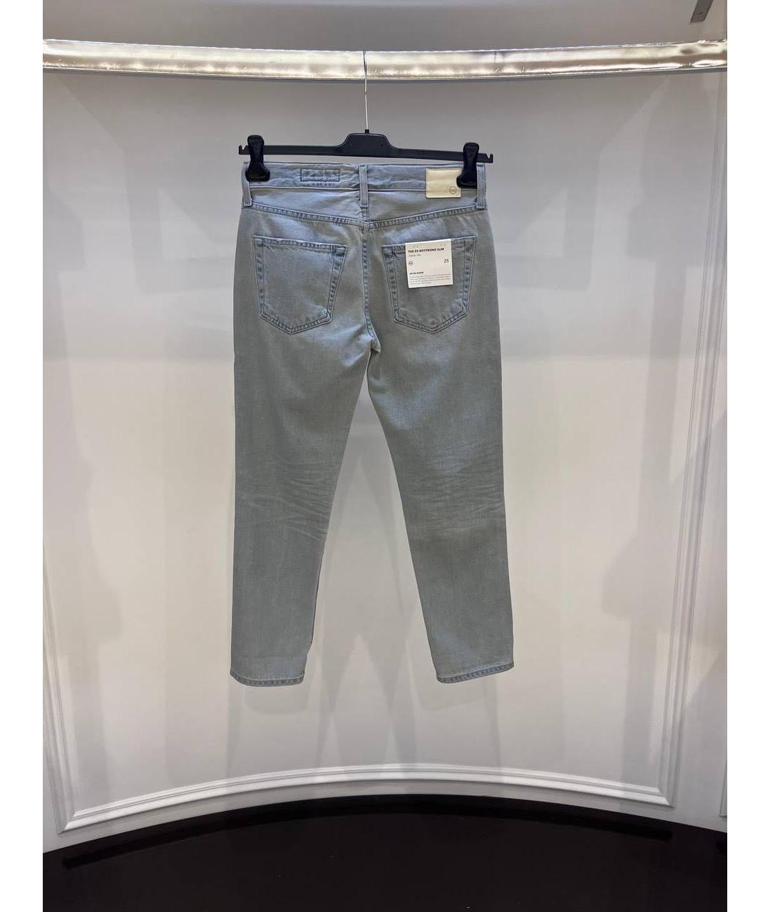 AG JEANS Серые хлопковые джинсы слим, фото 2
