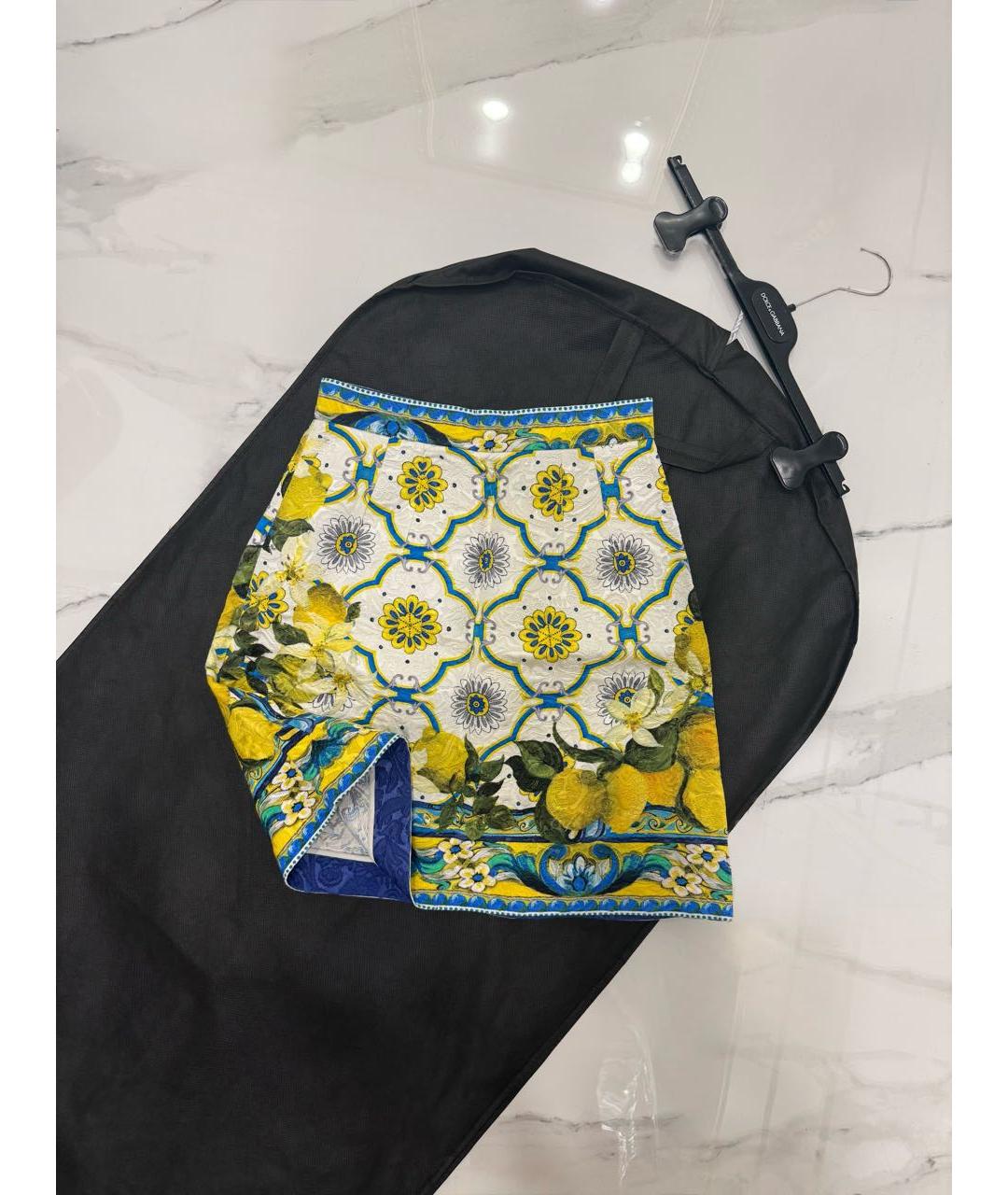DOLCE&GABBANA Мульти вискозная юбка мини, фото 4