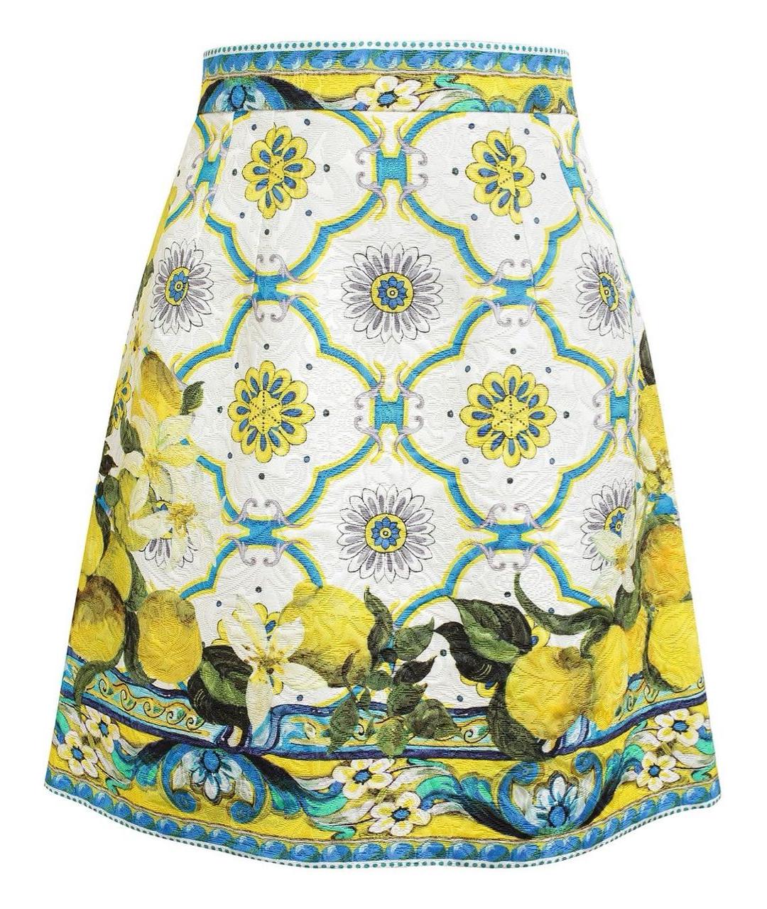 DOLCE&GABBANA Мульти вискозная юбка мини, фото 1