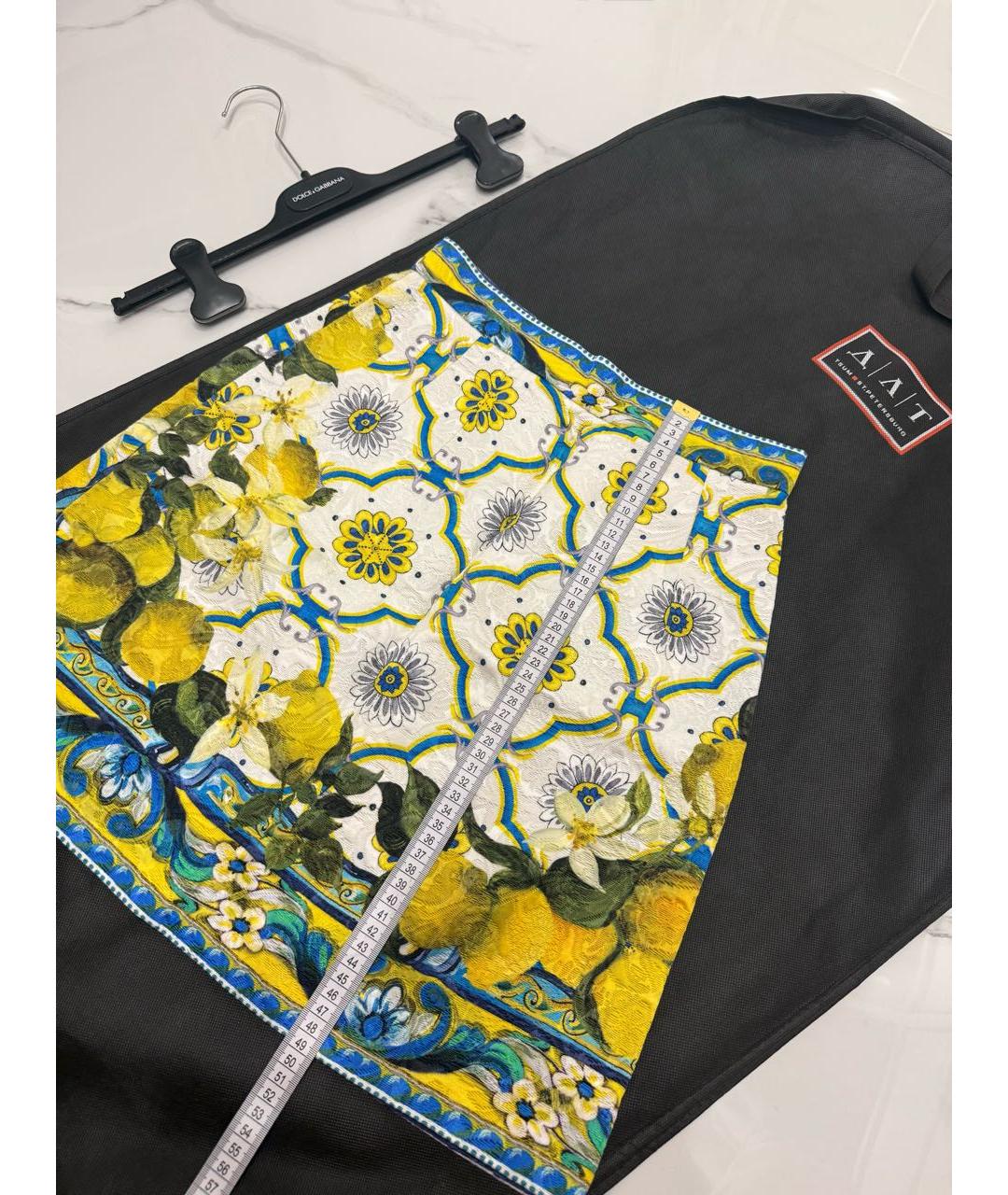 DOLCE&GABBANA Мульти вискозная юбка мини, фото 8