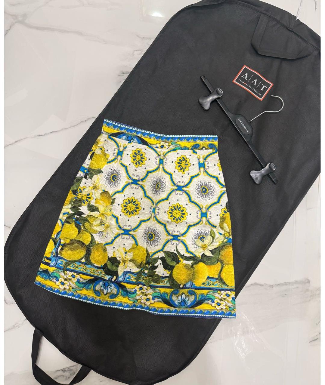 DOLCE&GABBANA Мульти вискозная юбка мини, фото 3