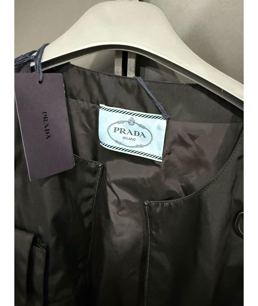 PRADA Черное полиамидовое повседневное платье, фото 3