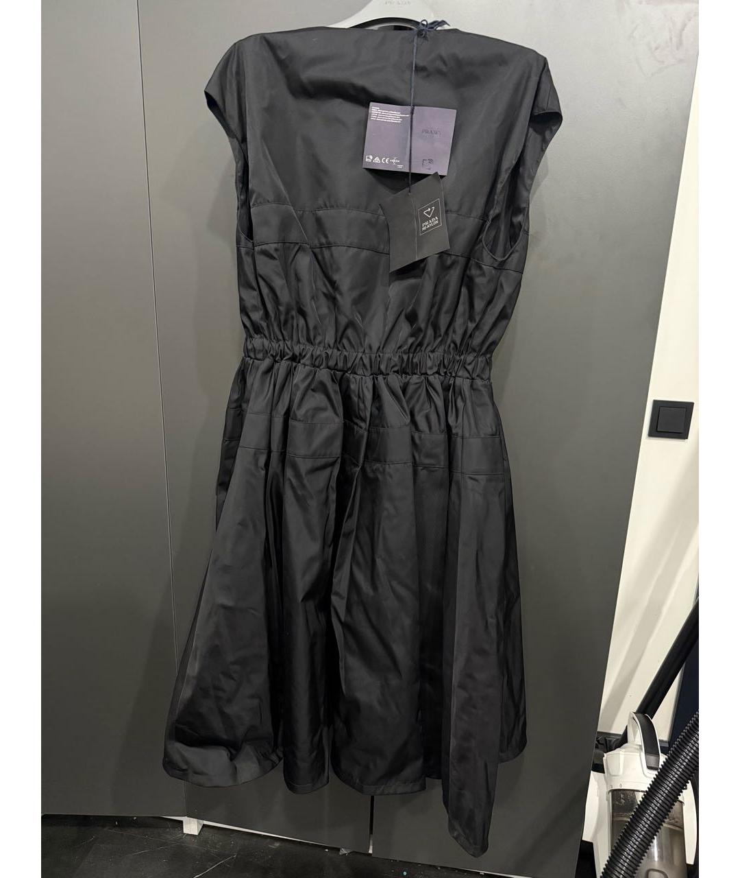 PRADA Черное полиамидовое повседневное платье, фото 2
