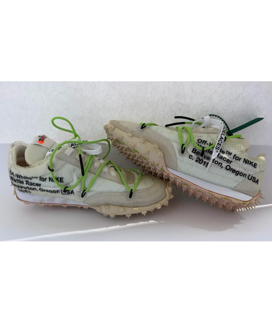 NIKE X OFF-WHITE Бежевые текстильные кроссовки, фото 6
