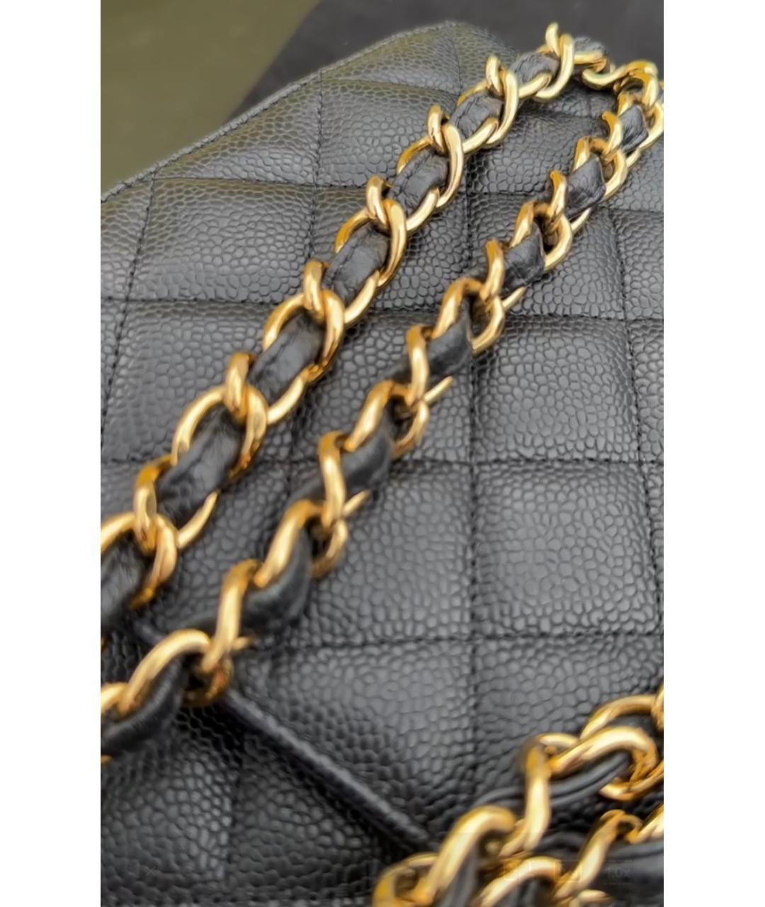 CHANEL Черная кожаная сумка через плечо, фото 4