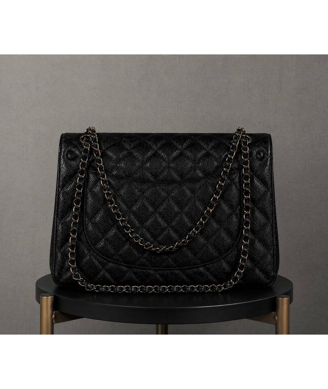 CHANEL Черная кожаная сумка через плечо, фото 3