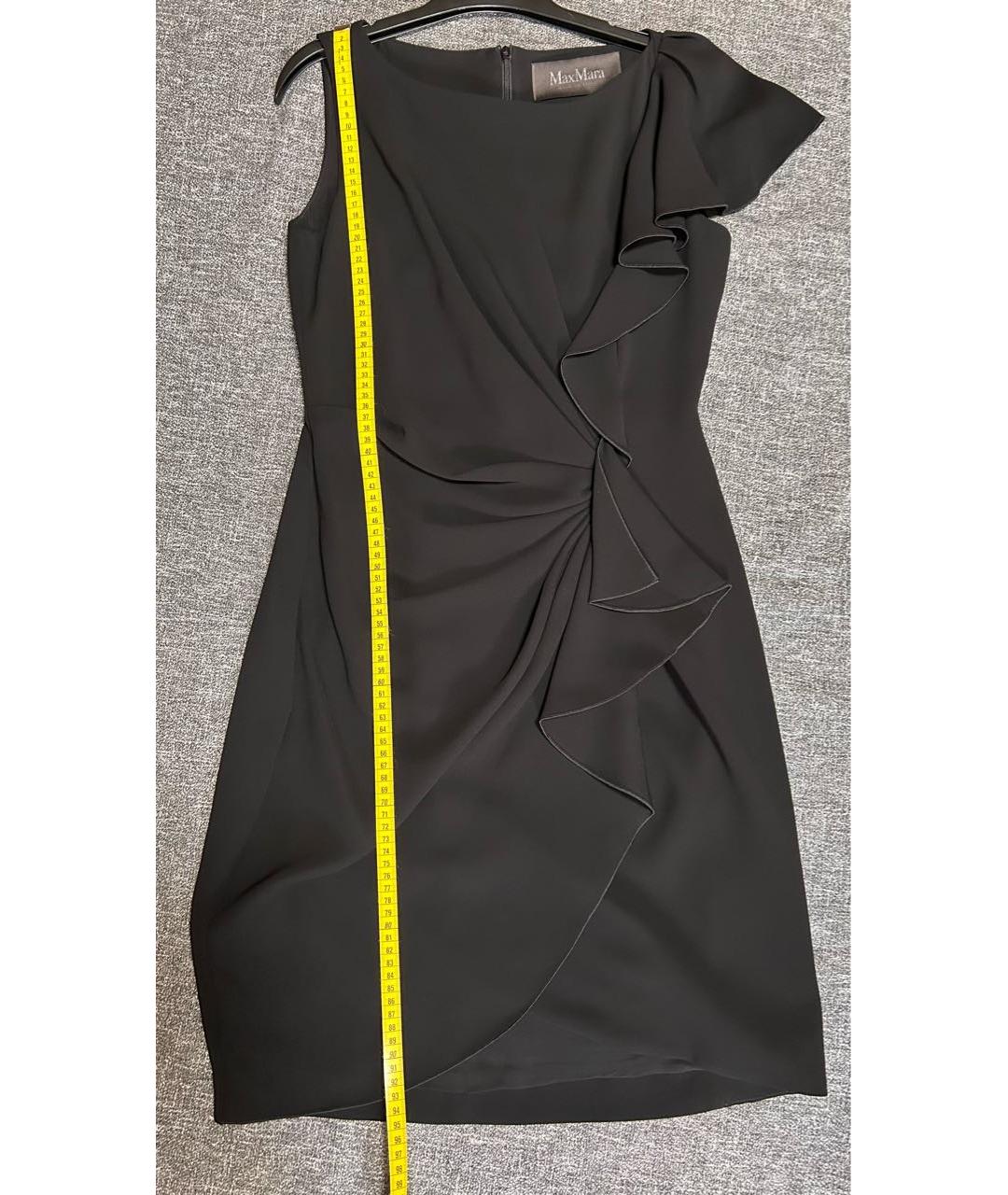 MAX MARA Черное ацетатное коктейльное платье, фото 4