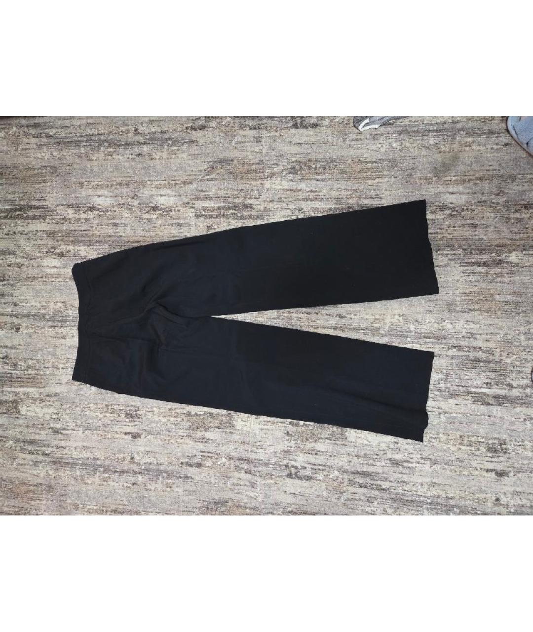 MAX MARA Черные шерстяные прямые брюки, фото 2