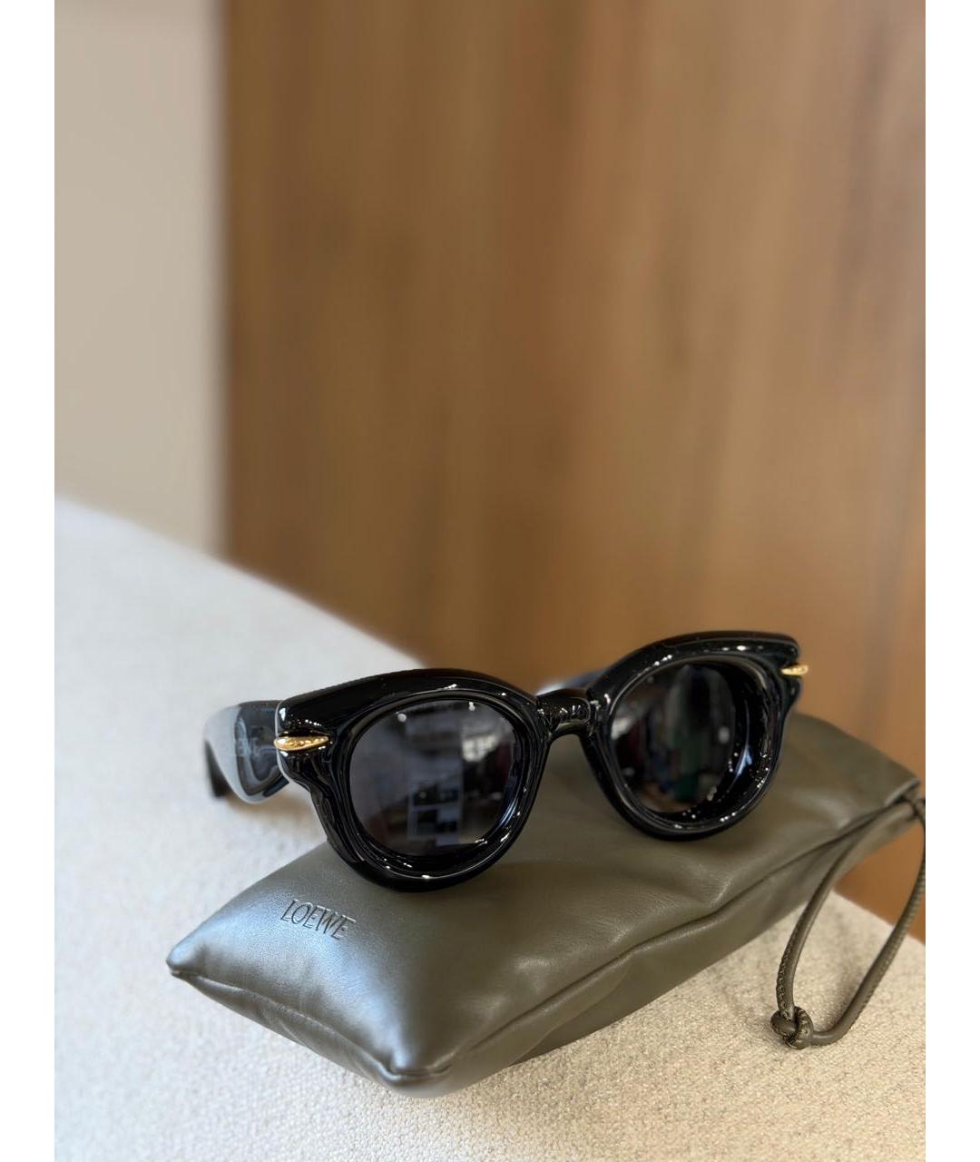 LOEWE Черные пластиковые солнцезащитные очки, фото 2