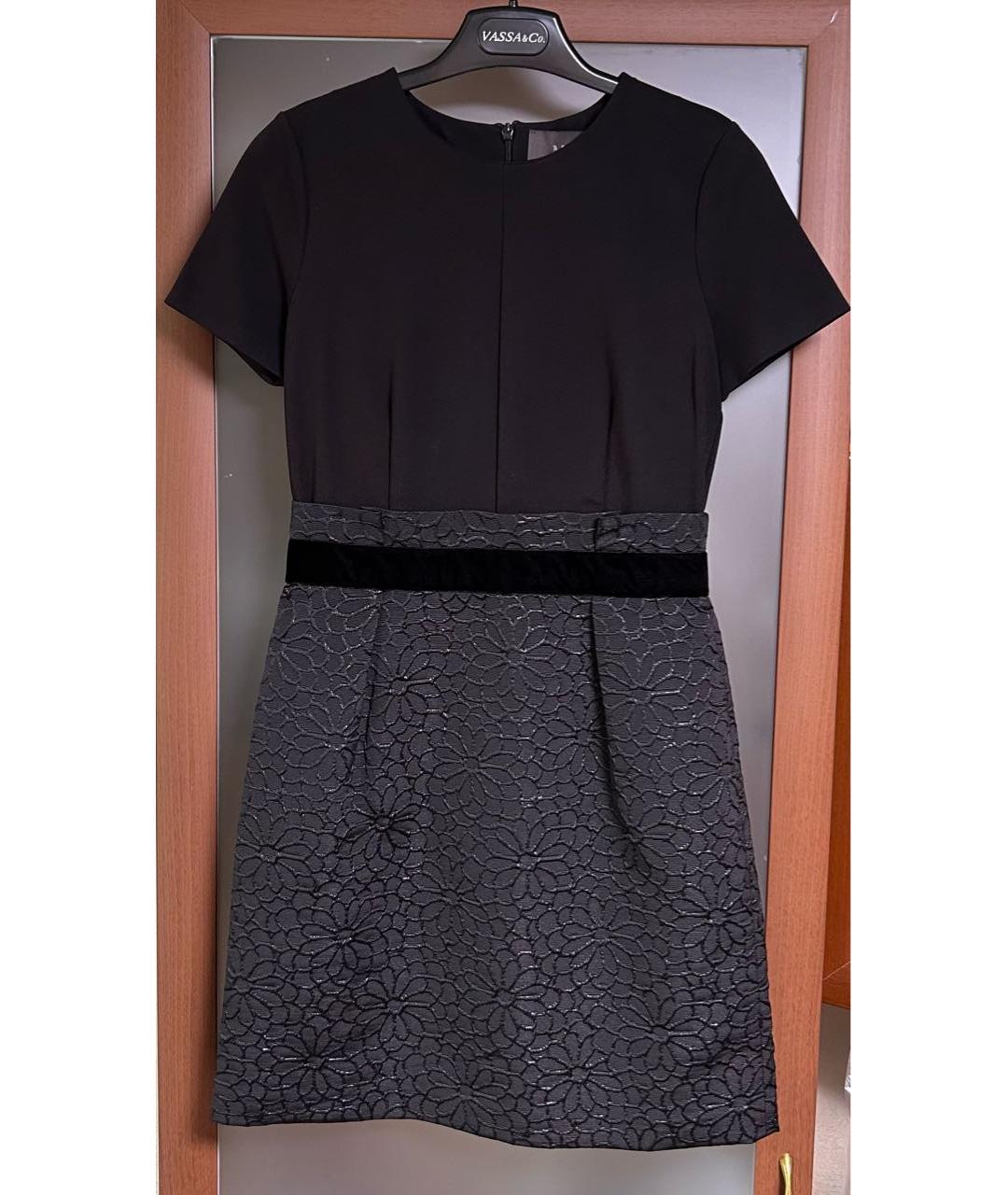 MAX MARA Черное вискозное коктейльное платье, фото 8