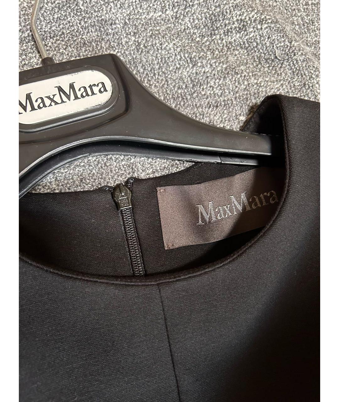MAX MARA Черное вискозное коктейльное платье, фото 5