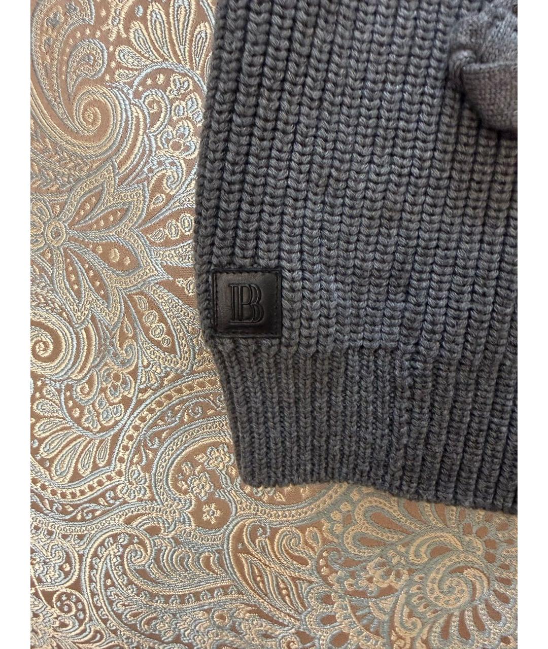 PIERRE BALMAIN Антрацитовый шерстяной джемпер / свитер, фото 4