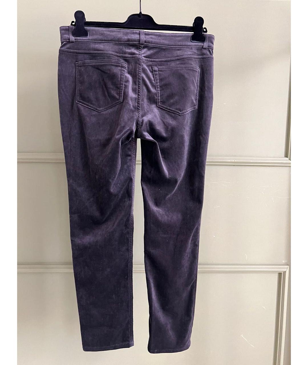 LORO PIANA Антрацитовые хлопковые брюки узкие, фото 2