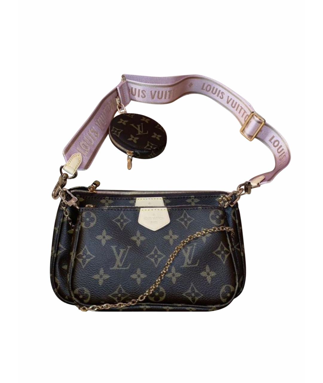 LOUIS VUITTON Коричневая сумка через плечо из искусственной кожи, фото 1