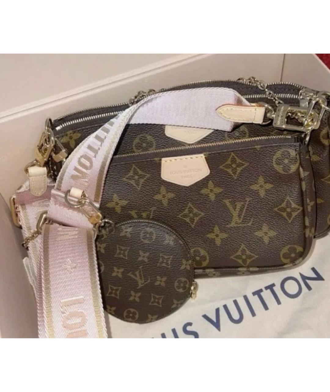 LOUIS VUITTON Коричневая сумка через плечо из искусственной кожи, фото 2