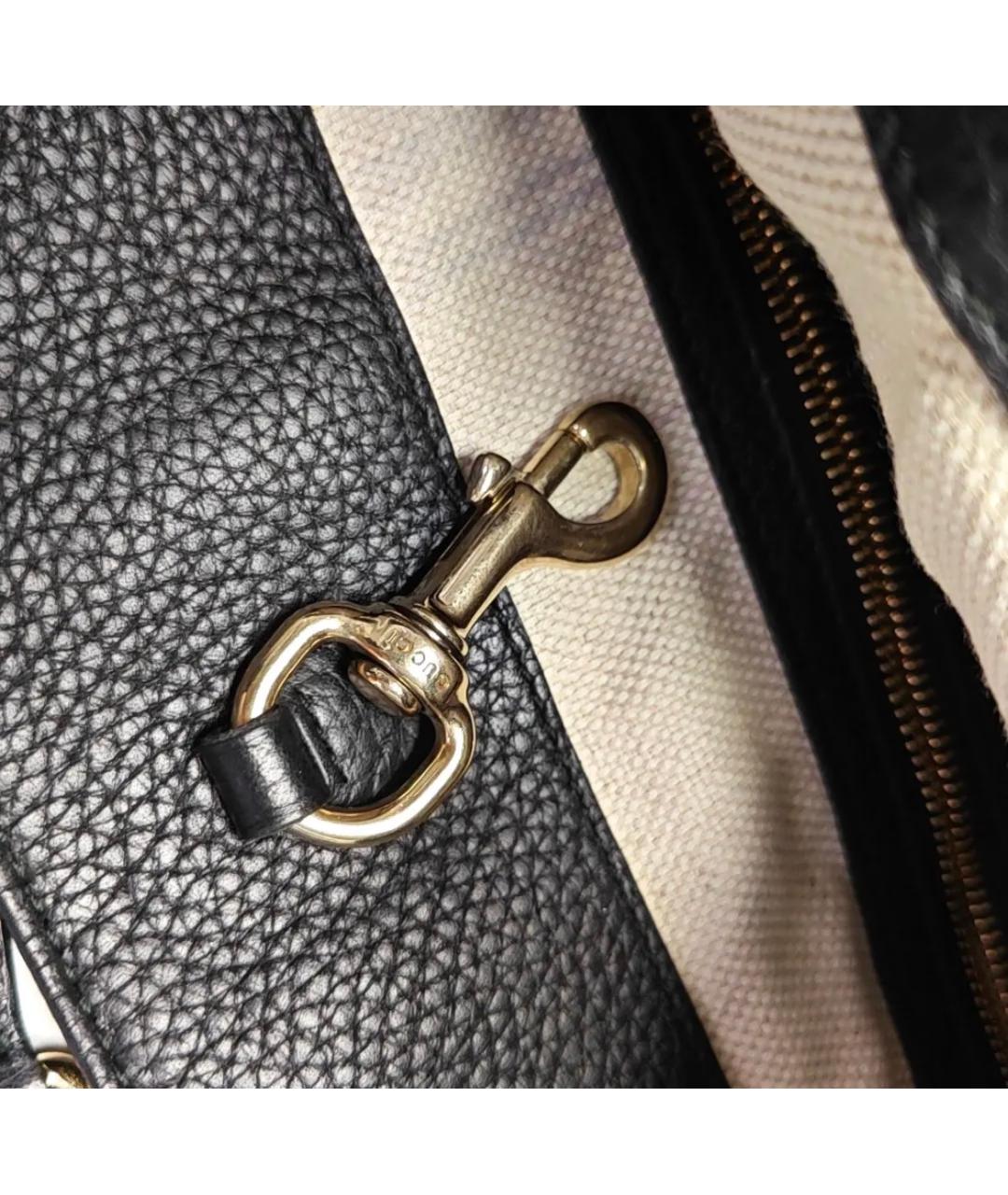 GUCCI Черная кожаная сумка тоут, фото 4