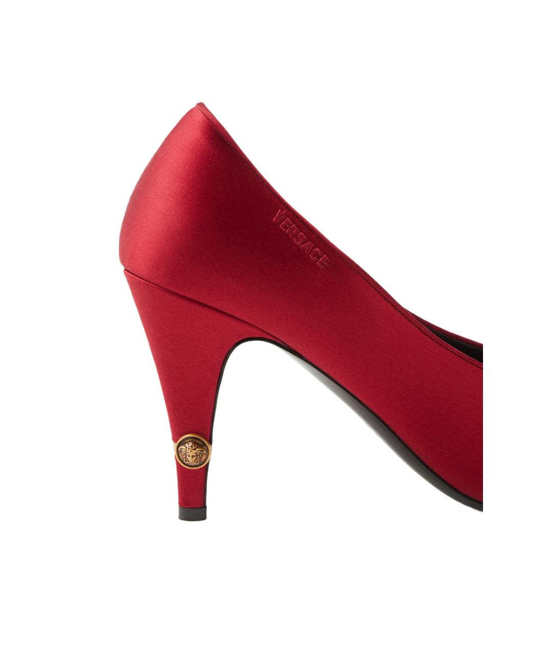 VERSACE Красные текстильные туфли, фото 2