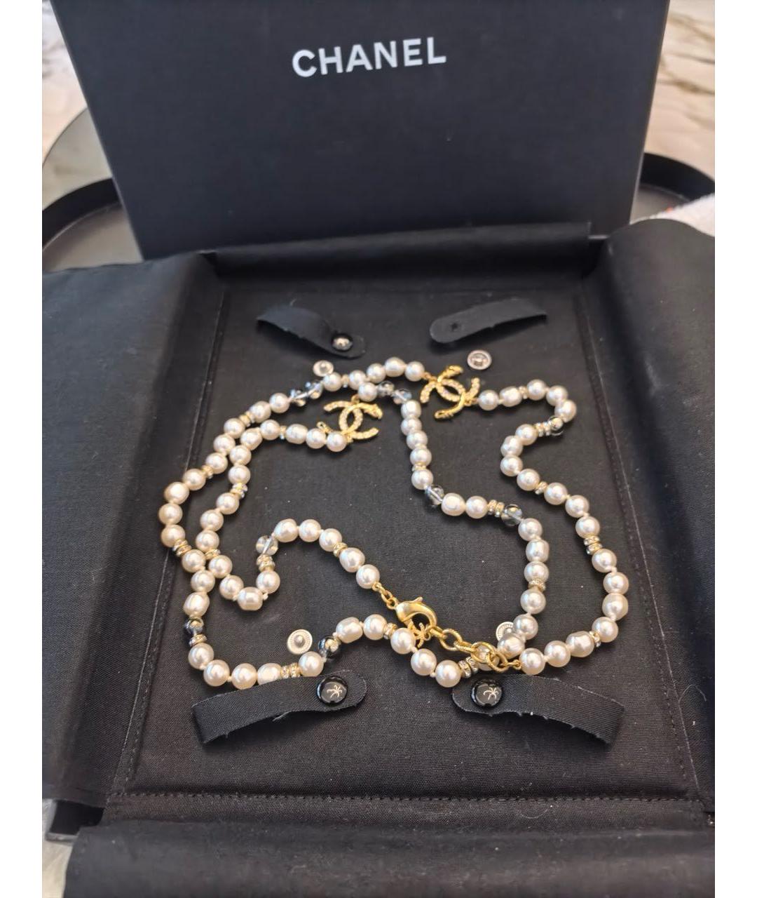 CHANEL Бежевое колье, фото 7