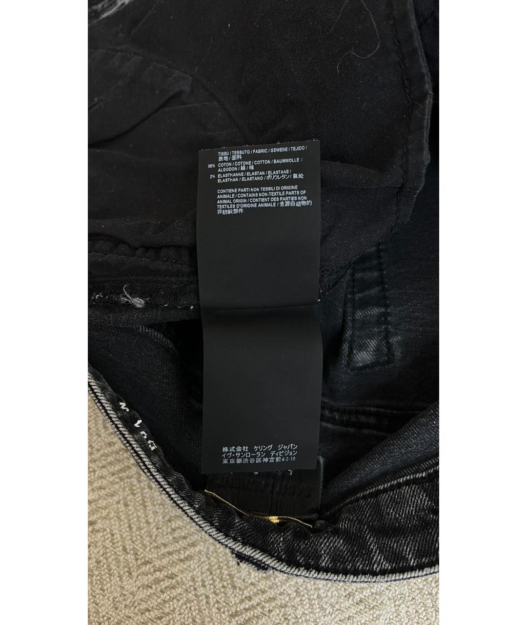 SAINT LAURENT Хлопковые джинсы слим, фото 7