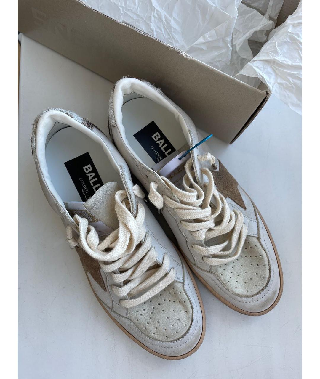 GOLDEN GOOSE DELUXE BRAND Белые кожаные кроссовки, фото 7